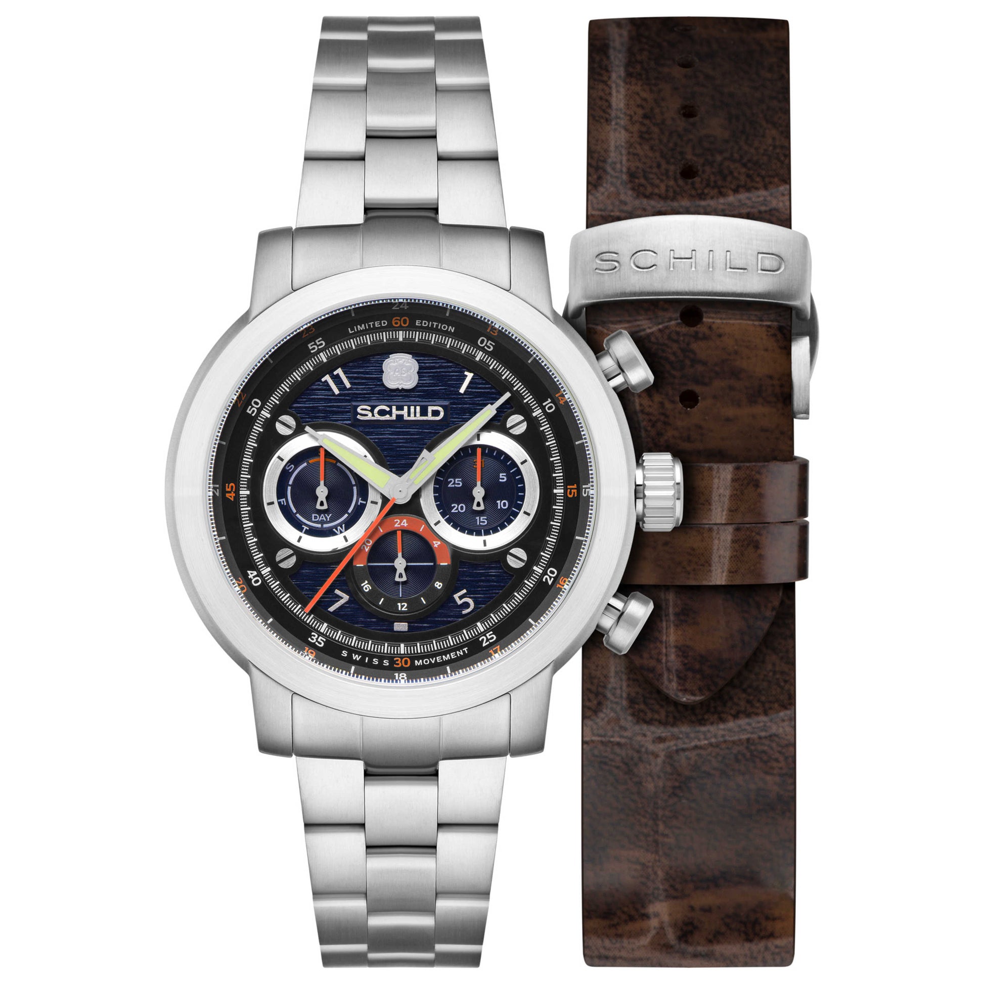 Front view of Schild Heinrich Men's Quartz Watch SC-1005-22