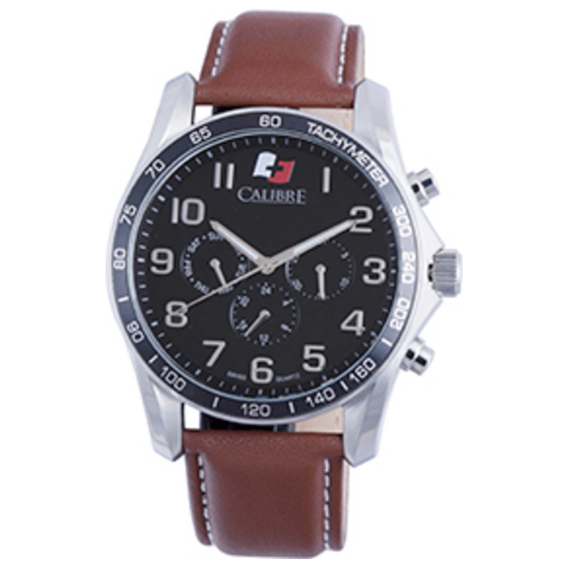 Front view of Calibre Buffalo Men's Quartz Watch SC-4B1-04-007.1