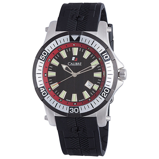 Front view of Calibre Hawk Date Men's Quartz Watch SC-4H1-04-007.4