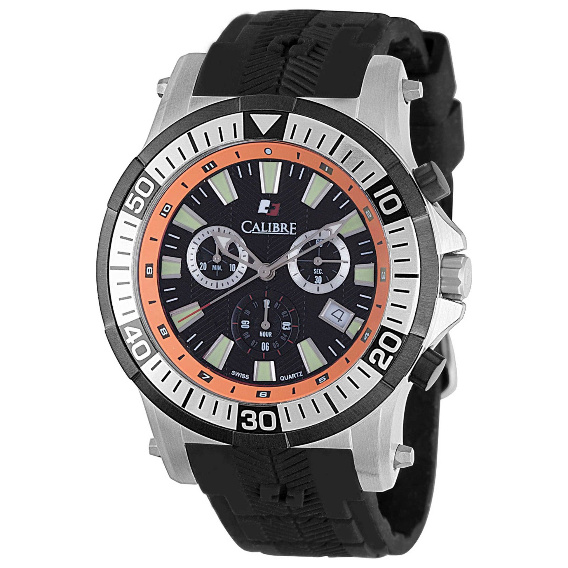 Front view of Calibre Hawk Chrono Men's Quartz Watch SC-4H2-04-007