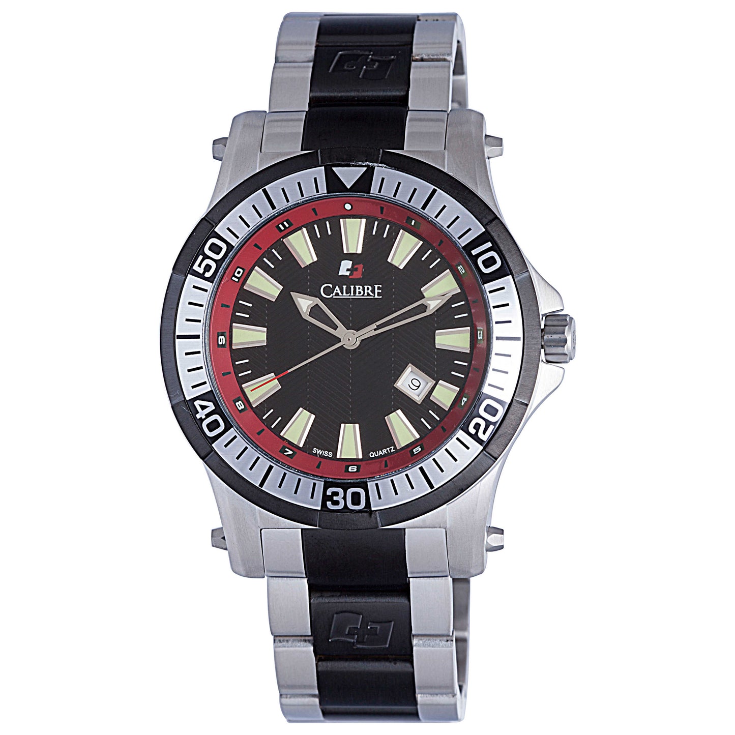 Front view of Calibre Hawk Date Men's Quartz Watch SC-5H1-04-007