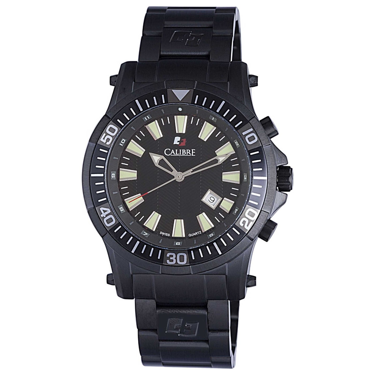 Front view of Calibre Hawk Date Men's Quartz Watch SC-5H1-13-007