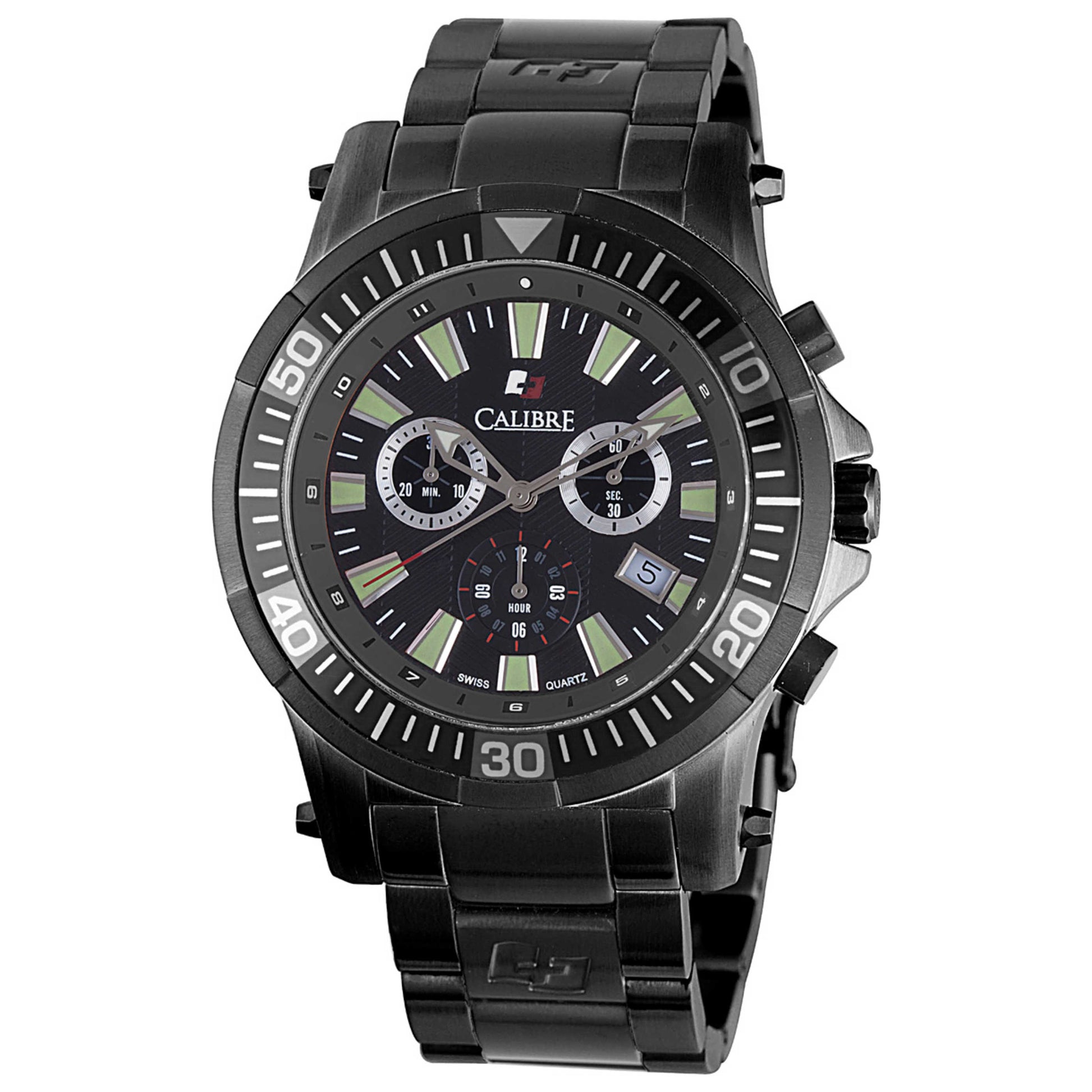 Front view of Calibre Hawk Chrono Men's Quartz Watch SC-5H2-13-007