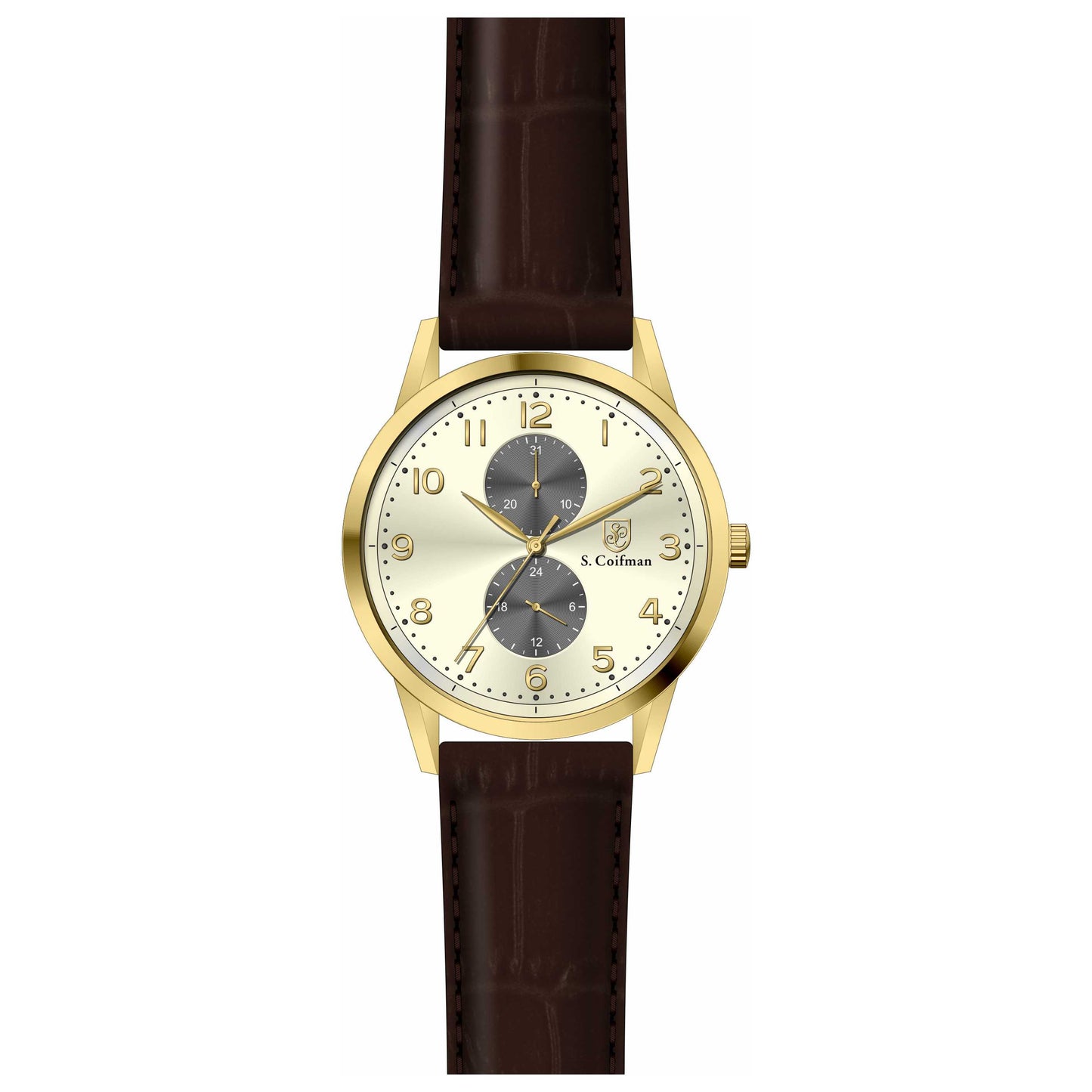 Front view of S. Coifman Classic Men's Quartz Watch SC0490