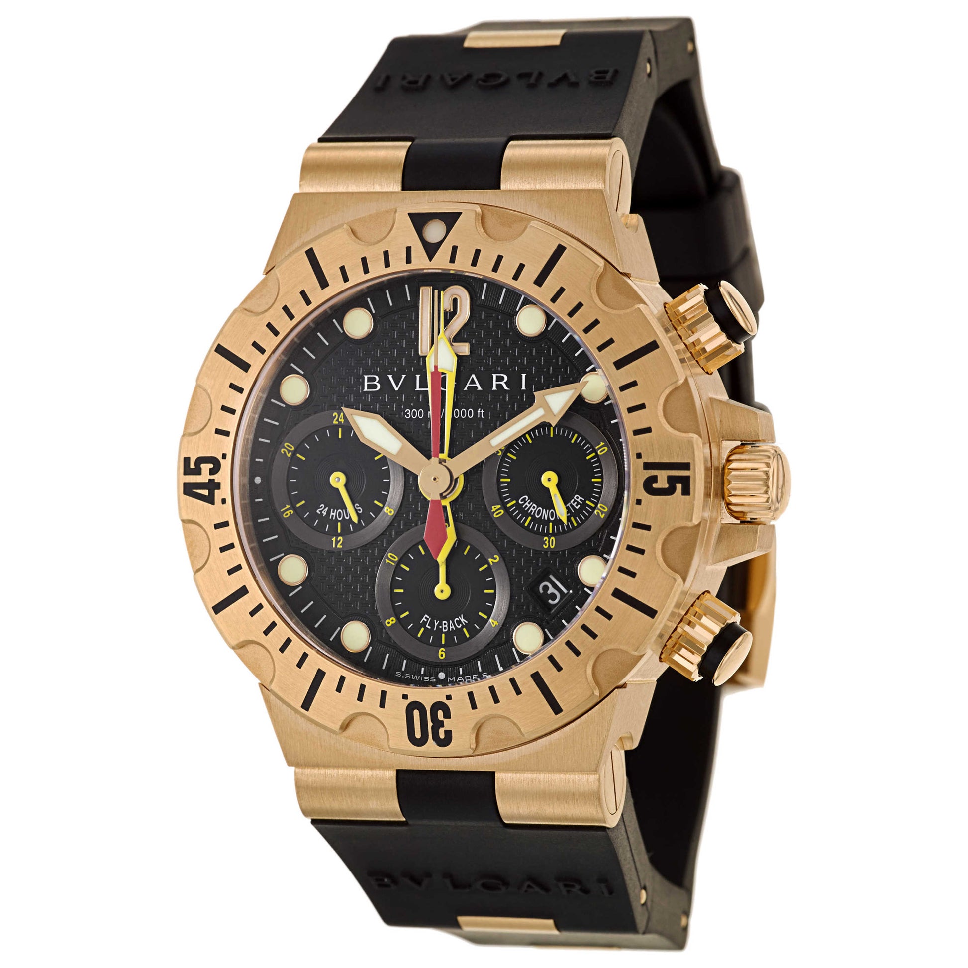 Front view of Bulgari Diagono Professional Men's Automatic Watch SC40GVD