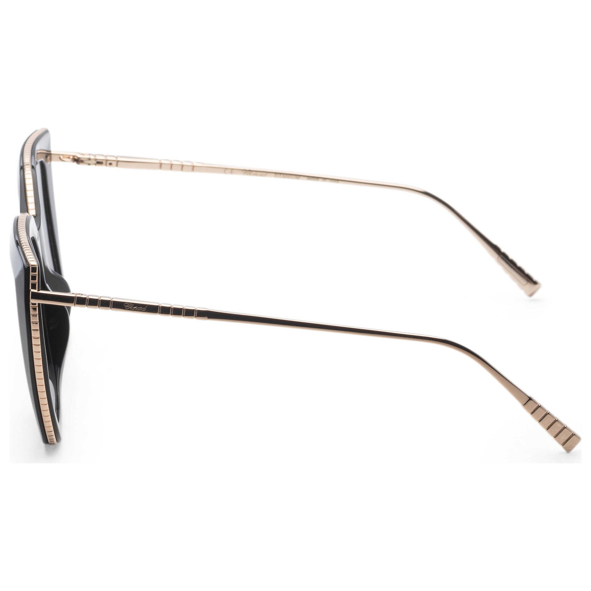 Left view of Chopard Women's Sunglasses SCH319M540BLK