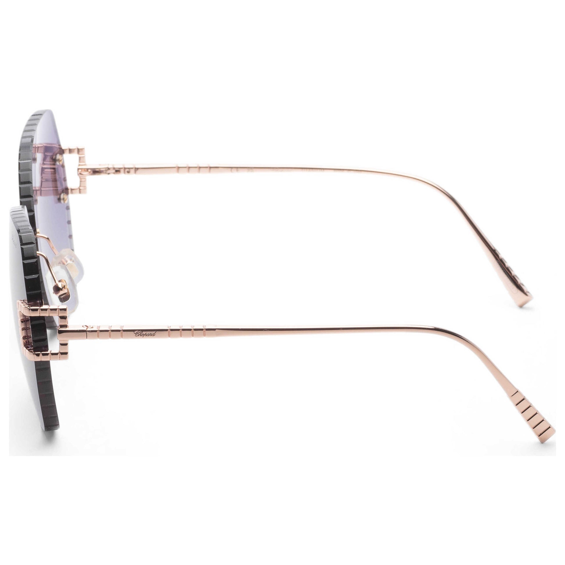 Left view of Chopard Women's Sunglasses SCHG31M6408FC