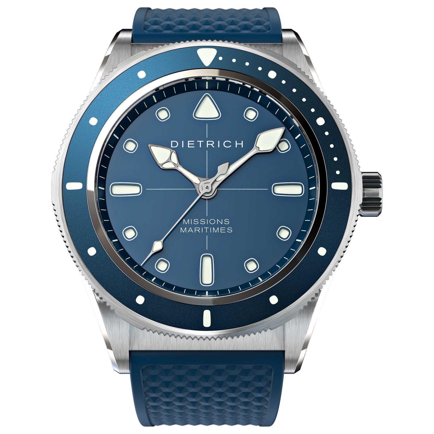 Front view of Dietrich Skin Diver 3 Men's Automatic Watch SD-2 BLU
