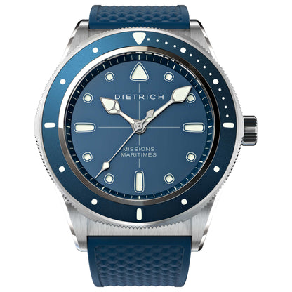 Front view of Dietrich Skin Diver 3 Men's Automatic Watch SD-2 BLU