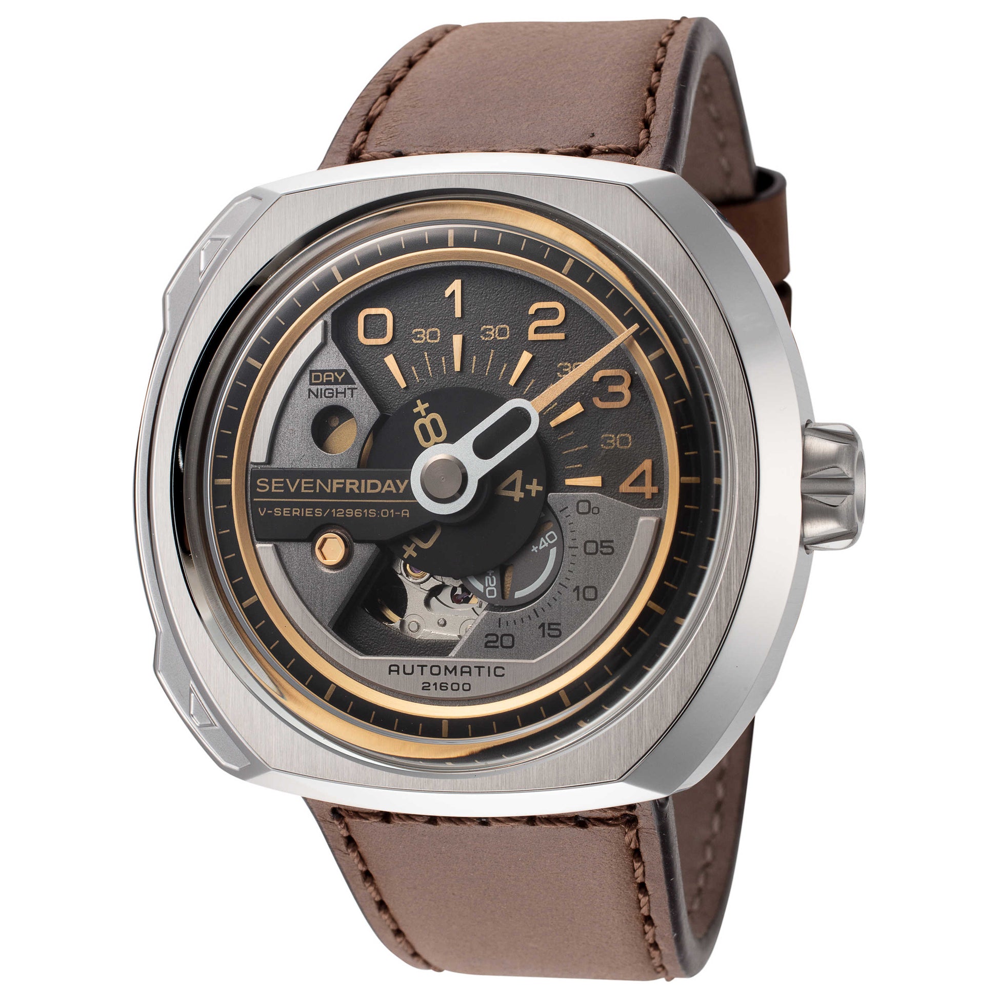 Front view of Sevenfriday P Series Men's Automatic Watch SF-V2-01