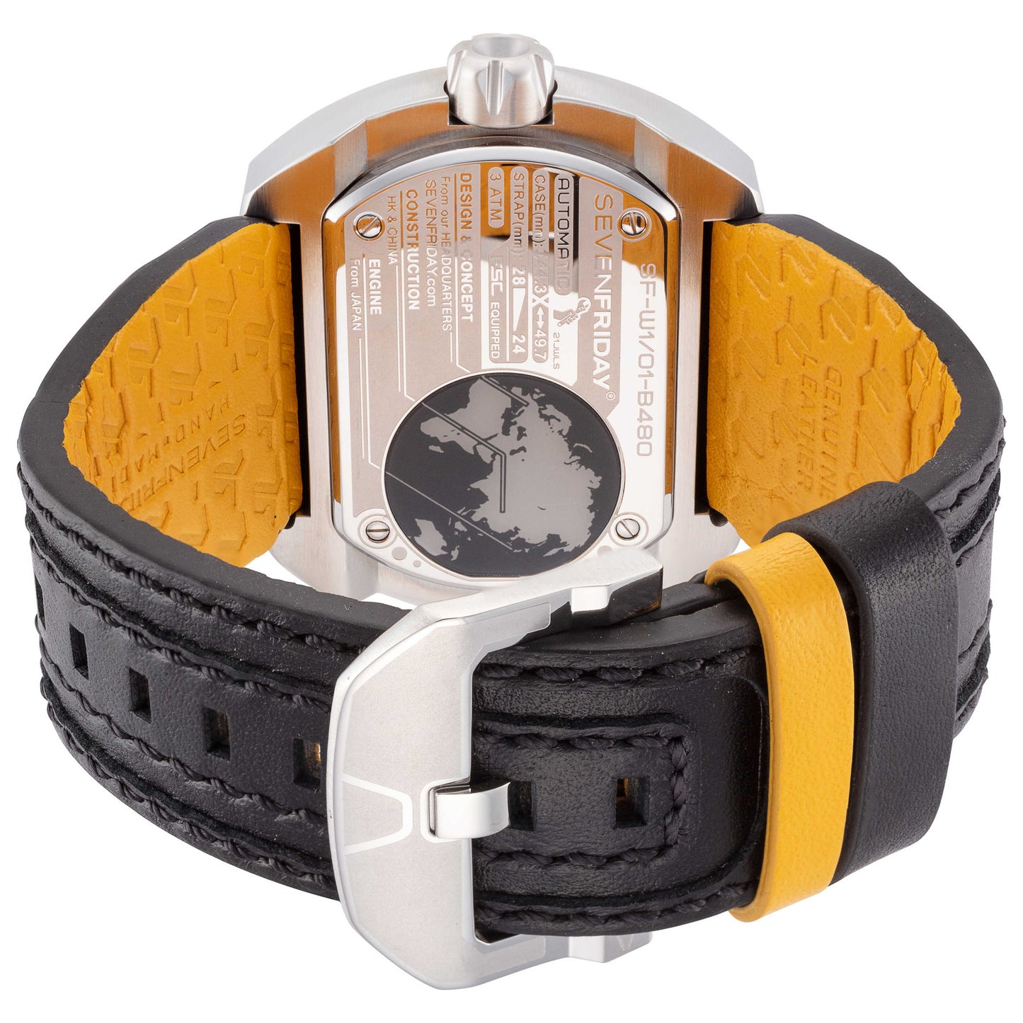 Back view of Sevenfriday W Series "Blade" Men's Automatic Watch SF-W1-01