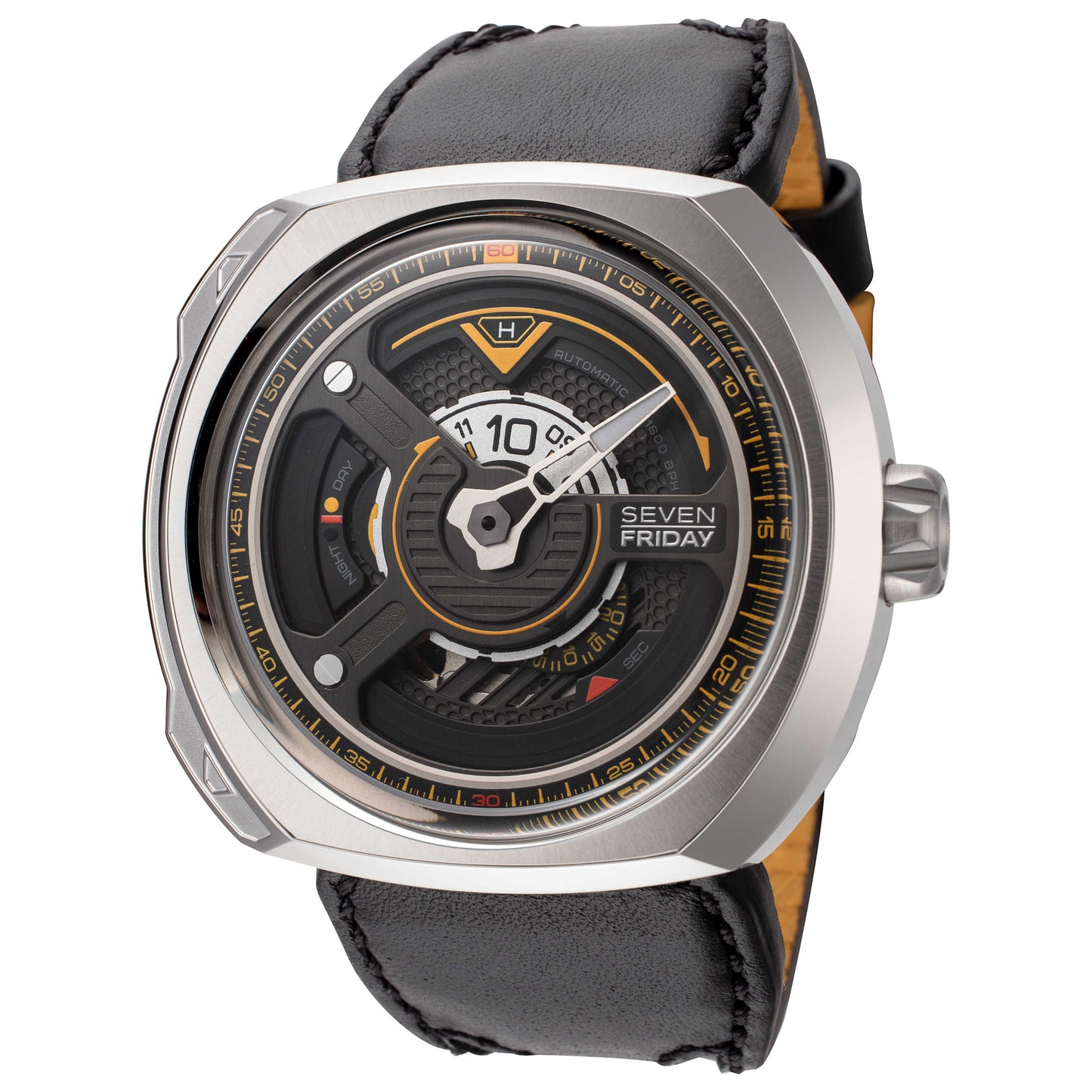 Front view of Sevenfriday W Series "Blade" Men's Automatic Watch SF-W1-01