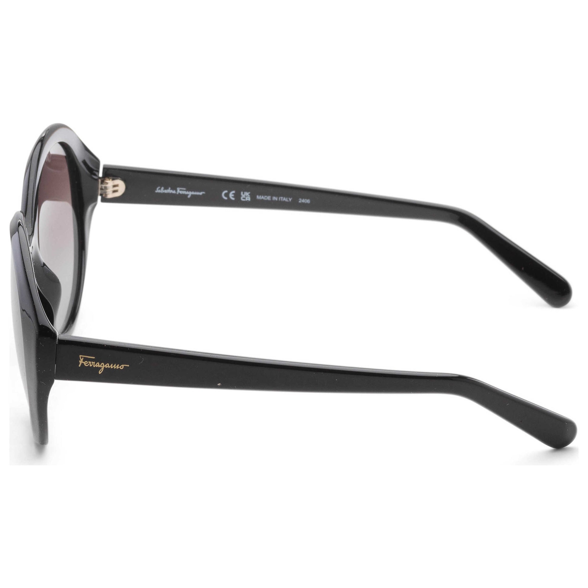 Left view of Ferragamo Fashion Women's Sunglasses SF1067S-001-57