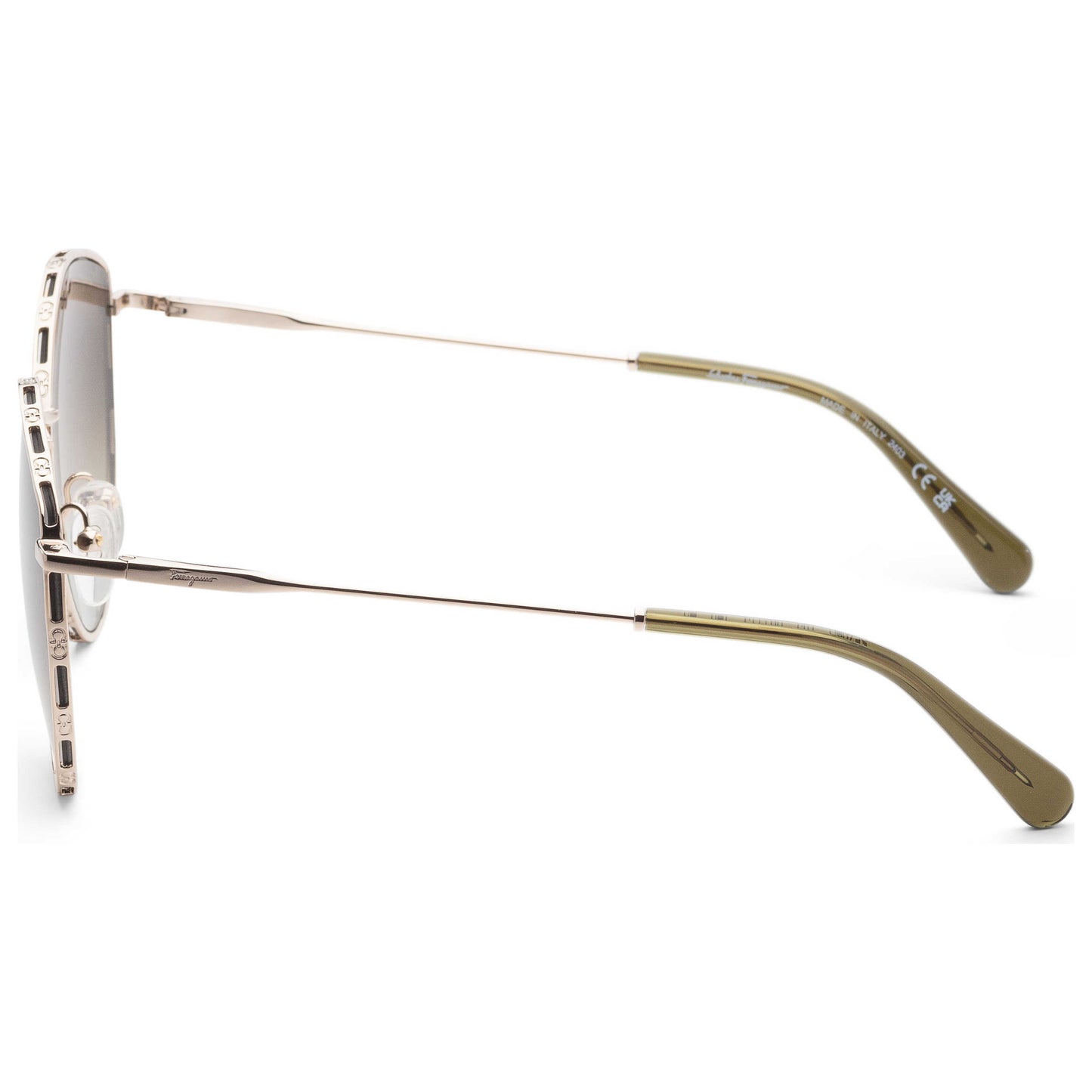Left view of Ferragamo Fashion Women's Sunglasses SF264S-709