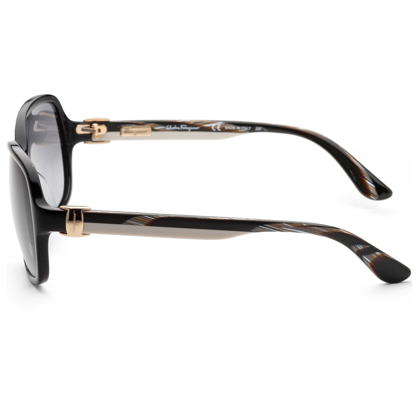 Left view of Ferragamo Fashion Women's Sunglasses SF606S-001