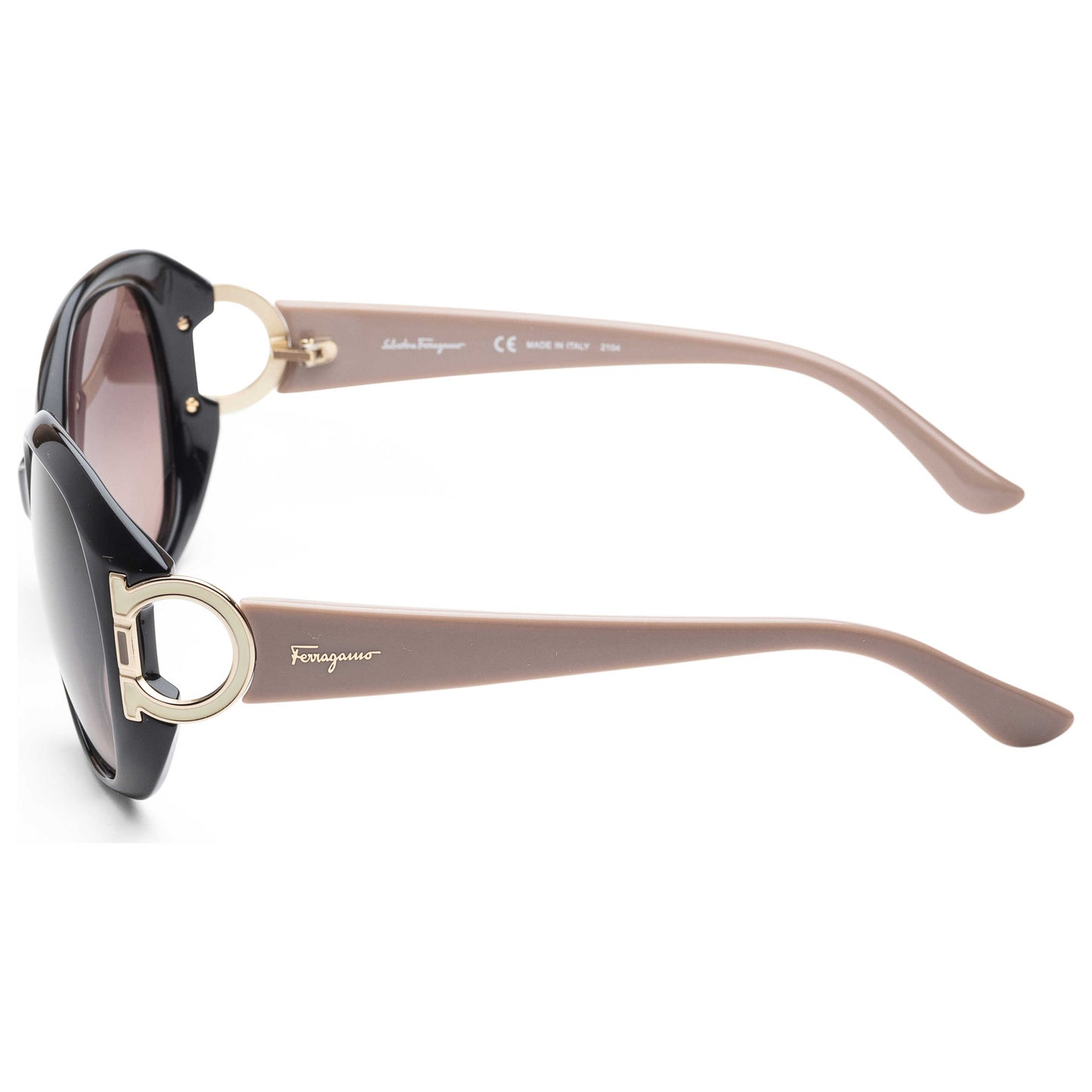 Left view of Ferragamo Fashion Women's Sunglasses SF668S-001