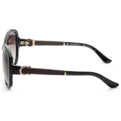 Left view of Ferragamo Fashion Women's Sunglasses SF744SLA-001