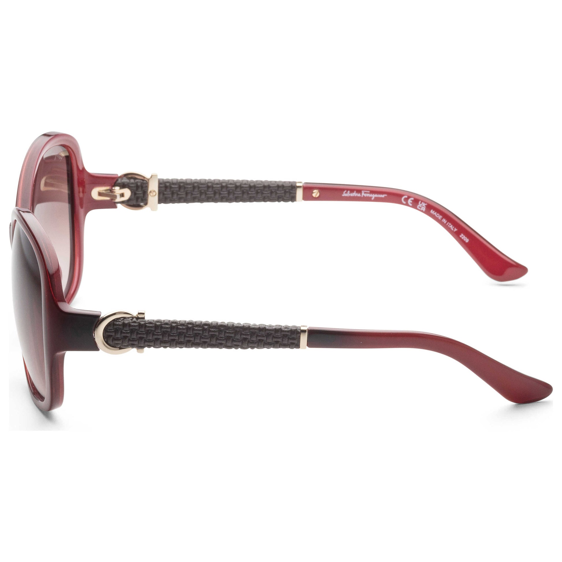 Left view of Ferragamo Fashion Women's Sunglasses SF744SLA-613