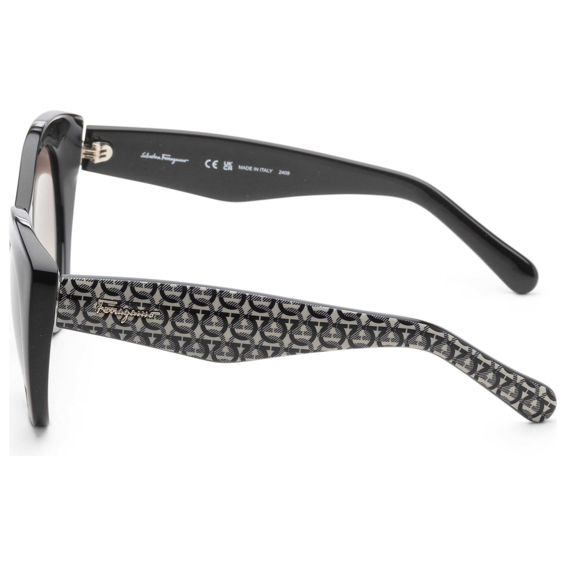 Left view of Ferragamo Fashion Women's Sunglasses SF964S-003-54