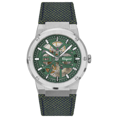 Front view of Ferragamo F-80 Men's Automatic Watch SFCX00722