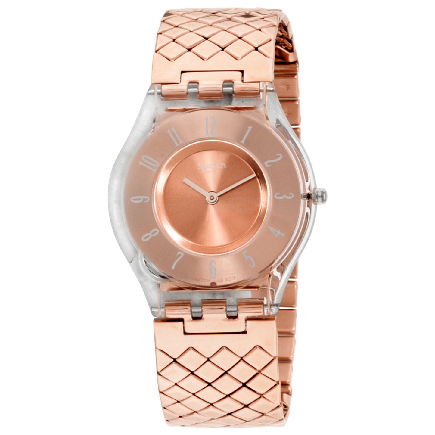 Front view of Swatch Casual Women's Quartz Watch SFE110GB