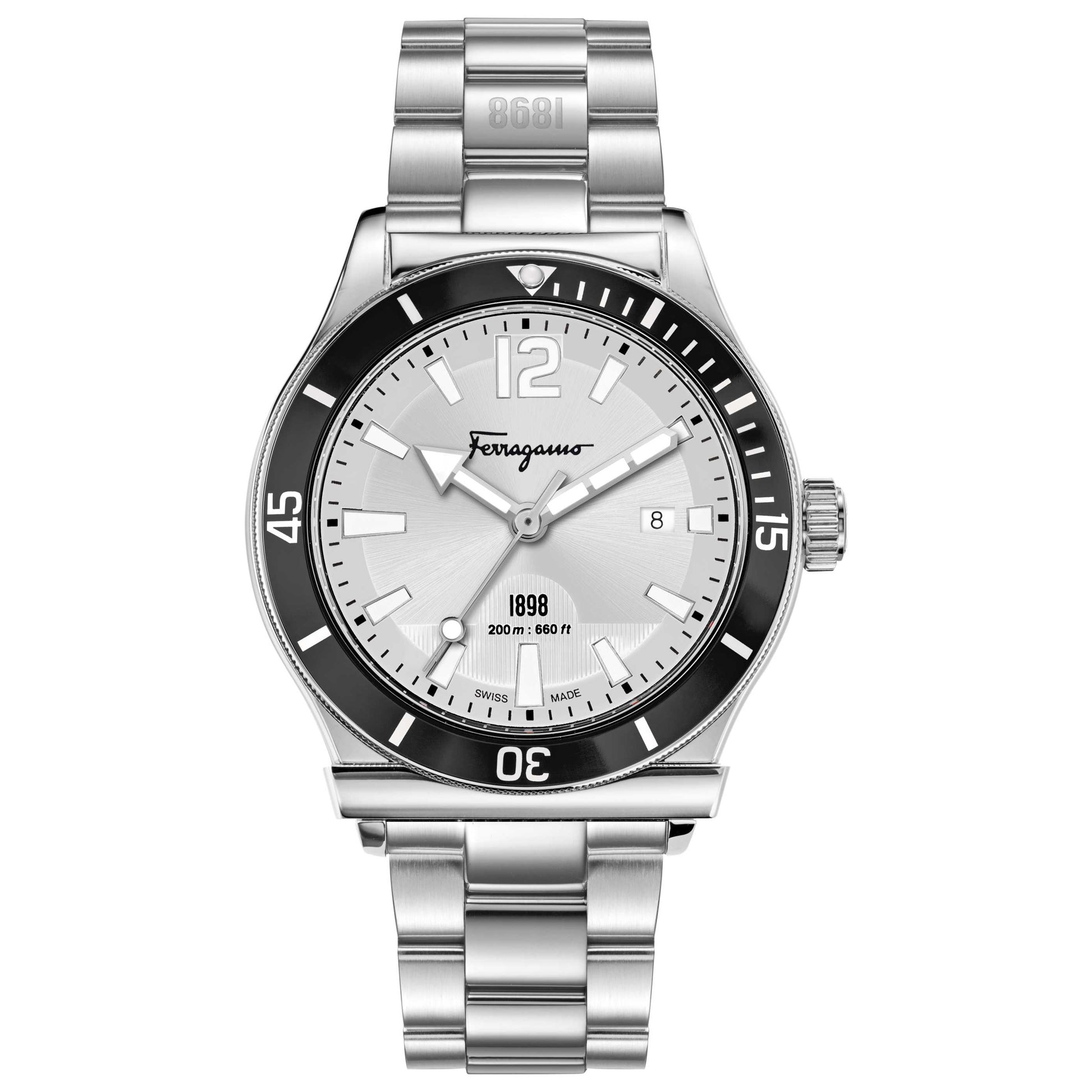 Front view of Ferragamo 1898 Men's Quartz Watch SFFN00721