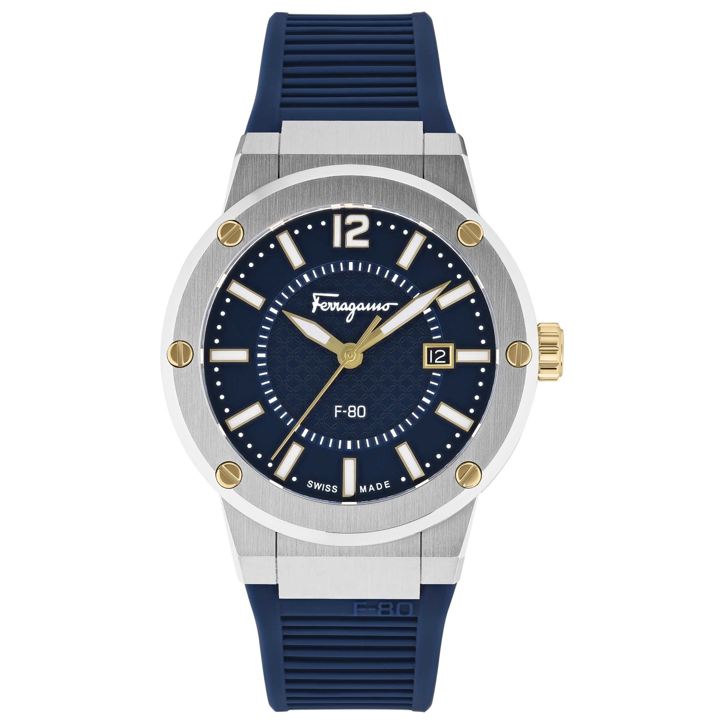 Front view of Ferragamo F-80 Men's Quartz Watch SFHY01122