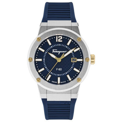 Front view of Ferragamo F-80 Men's Quartz Watch SFHY01122