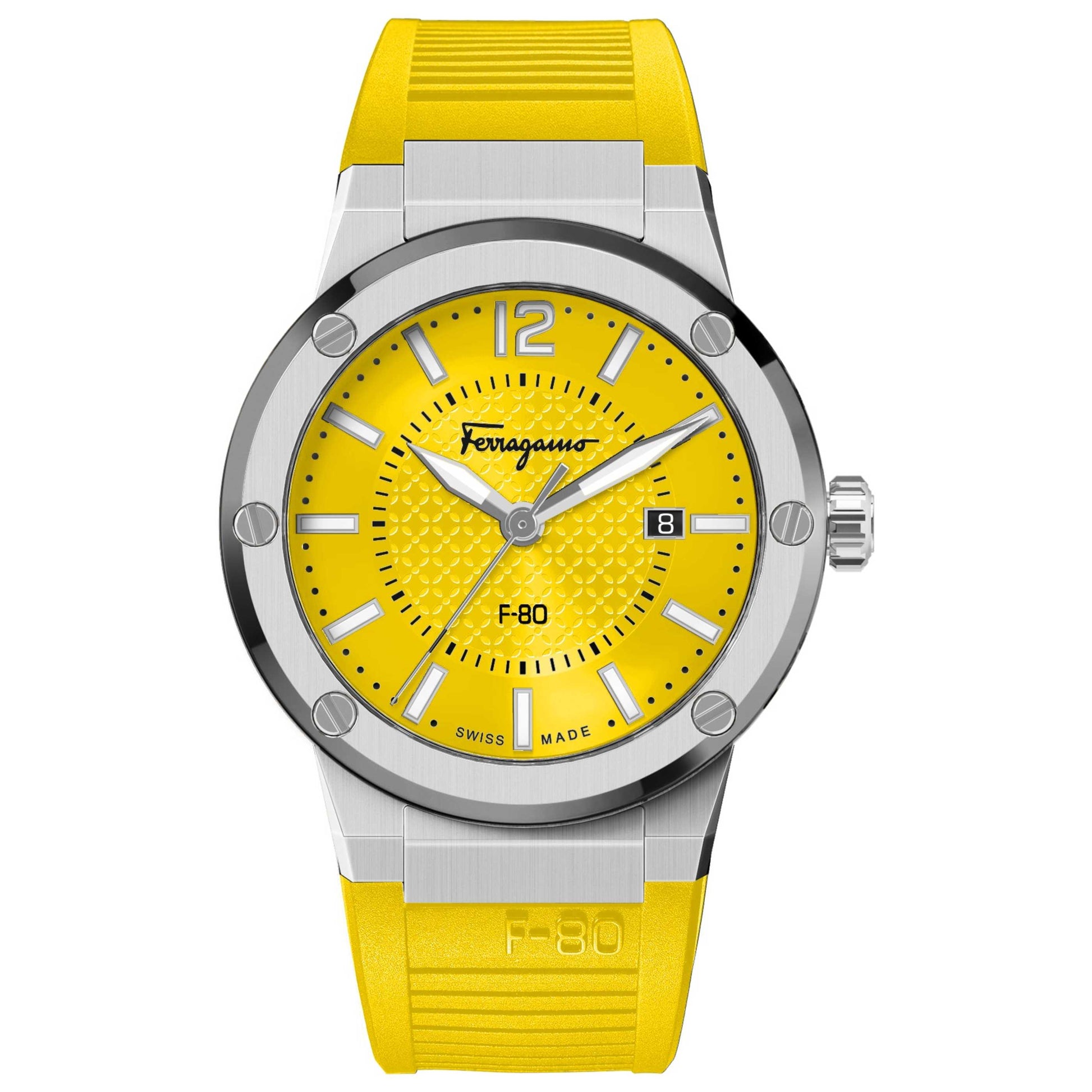 Front view of Ferragamo F-80 Men's Quartz Watch SFHY01222