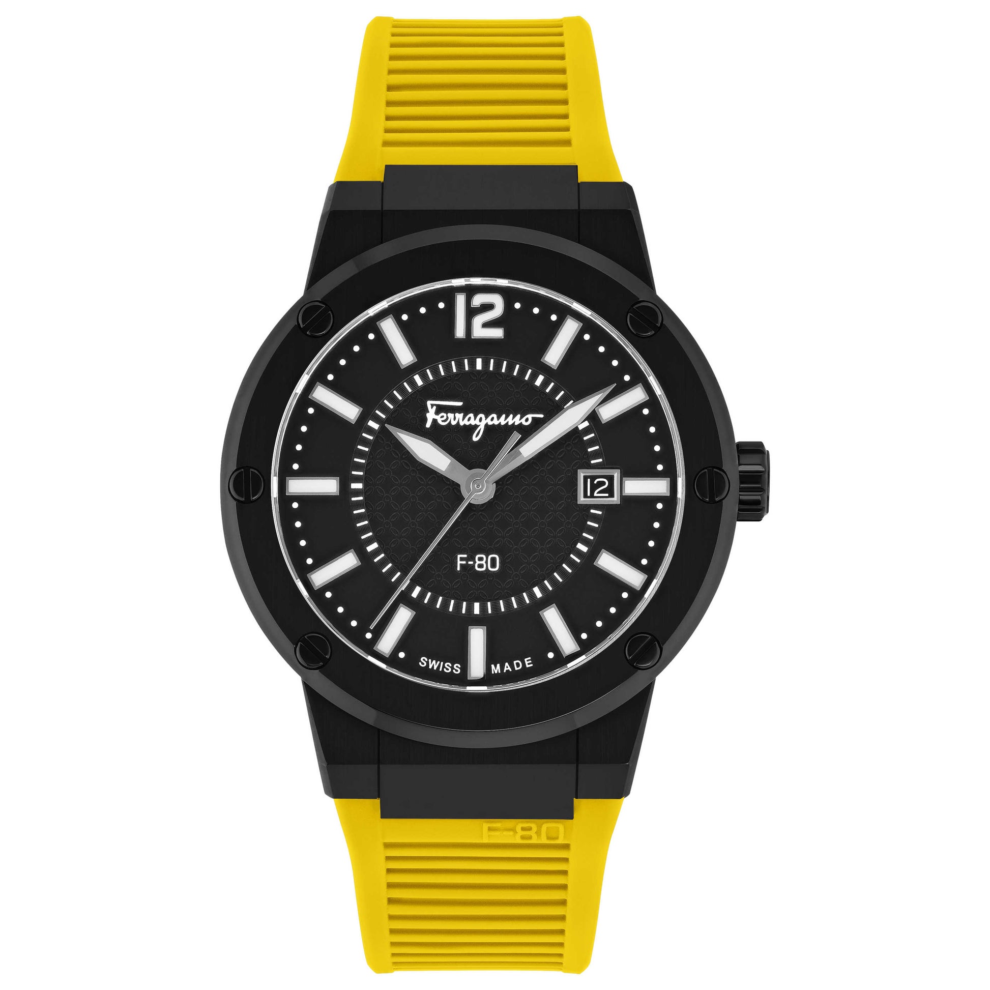 Front view of Ferragamo F-80 Men's Quartz Watch SFHY01522