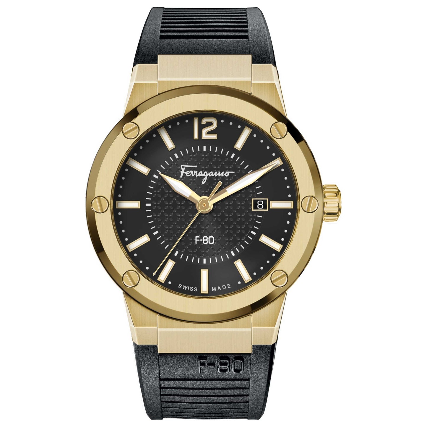 Front view of Ferragamo F-80 Men's Quartz Watch SFHY01922