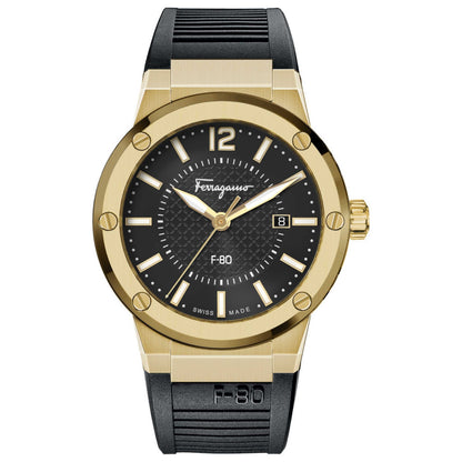 Front view of Ferragamo F-80 Men's Quartz Watch SFHY01922