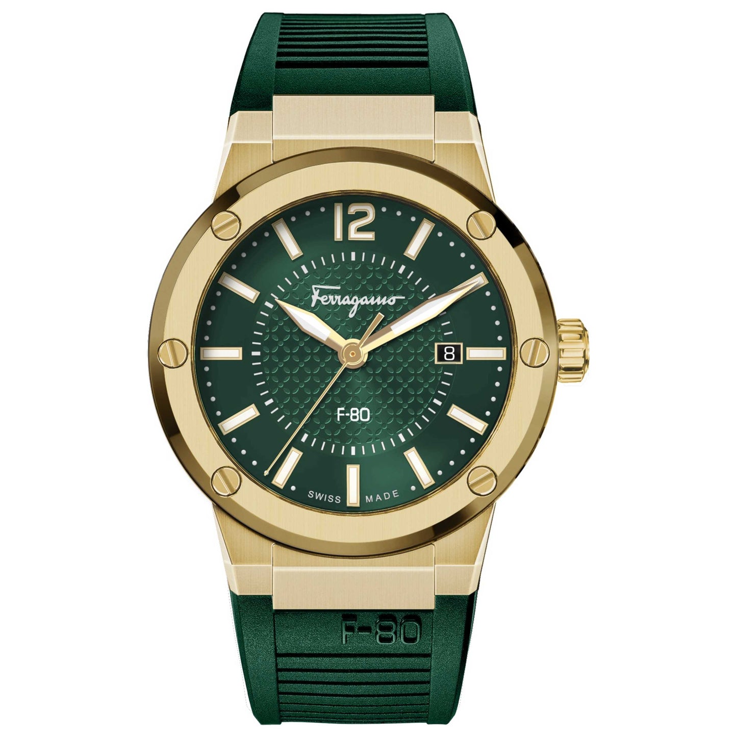Front view of Ferragamo F-80 Men's Quartz Watch SFHY02022
