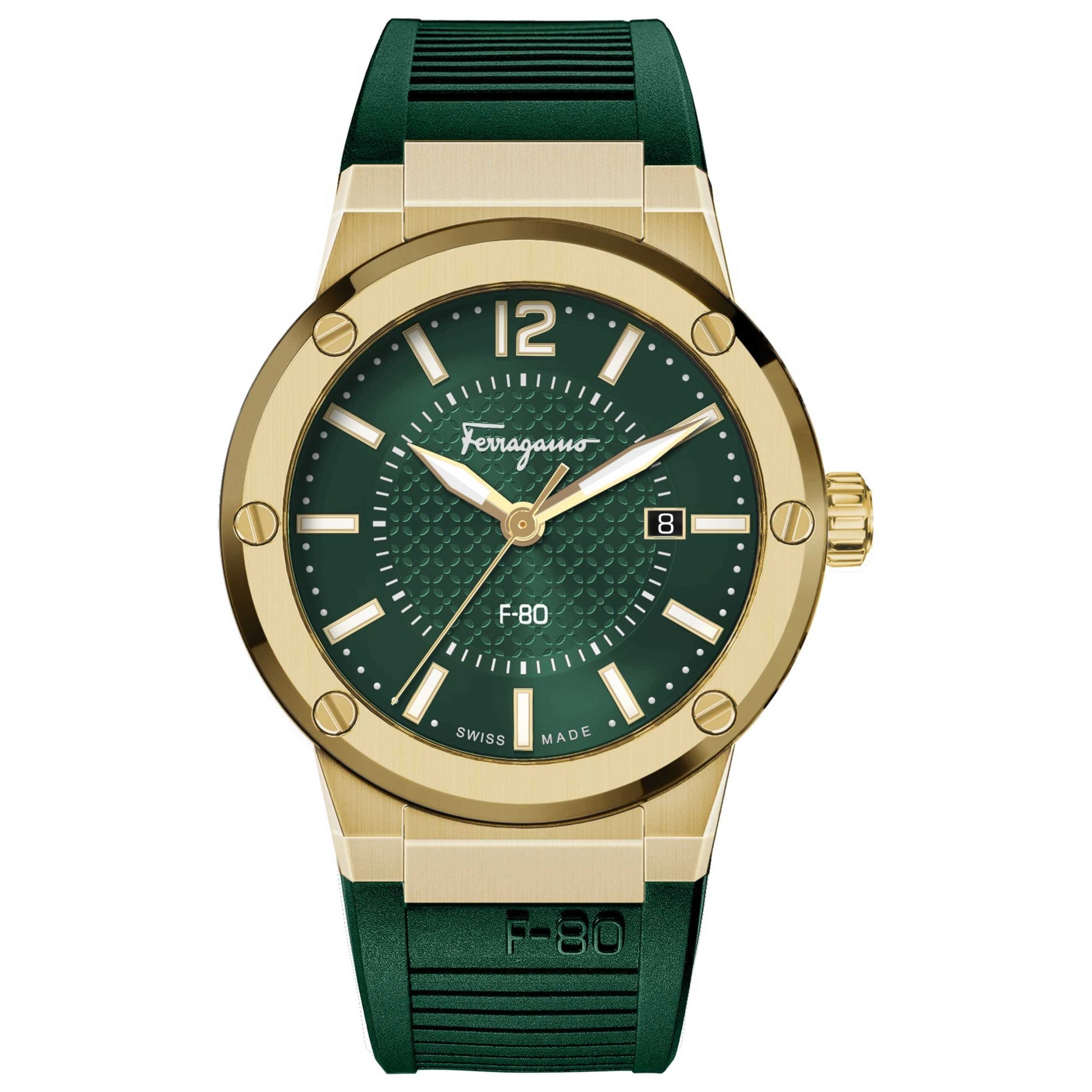 Front view of Ferragamo F-80 Men's Quartz Watch SFHY02022