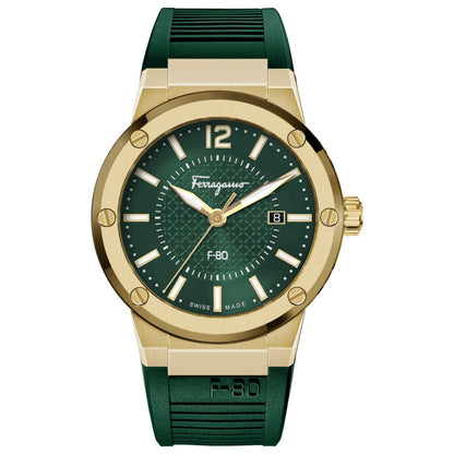 Front view of Ferragamo F-80 Men's Quartz Watch SFHY02022