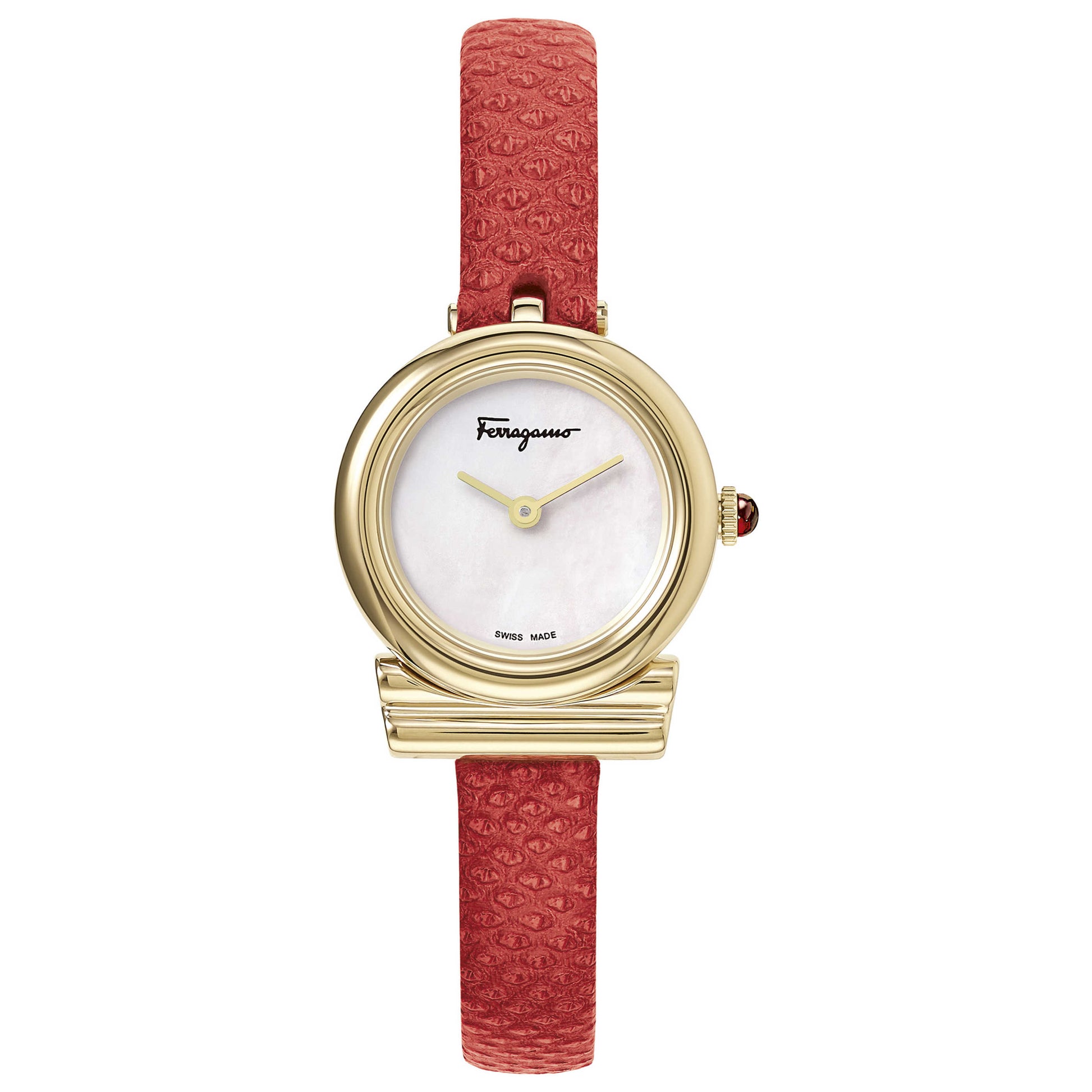 Front view of Ferragamo Gancini Slim Women's Quartz Watch SFIK00219