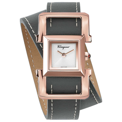 Front view of Ferragamo Ingot Women's Quartz Watch SFMA00221
