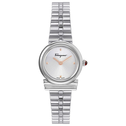 Front view of Ferragamo Gancini Horizontal Women's Quartz Watch SFMC00121
