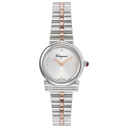 Front view of Ferragamo Gancini Horizontal Women's Quartz Watch SFMC00221