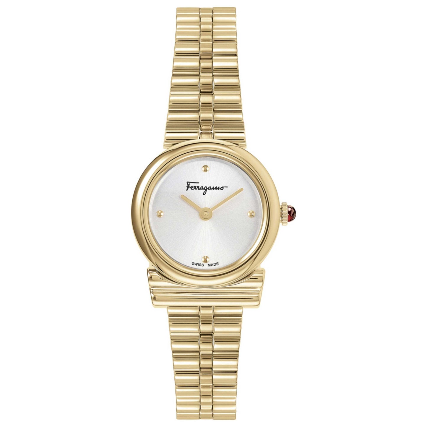 Front view of Ferragamo Gancini Horizontal Women's Quartz Watch SFMC00321