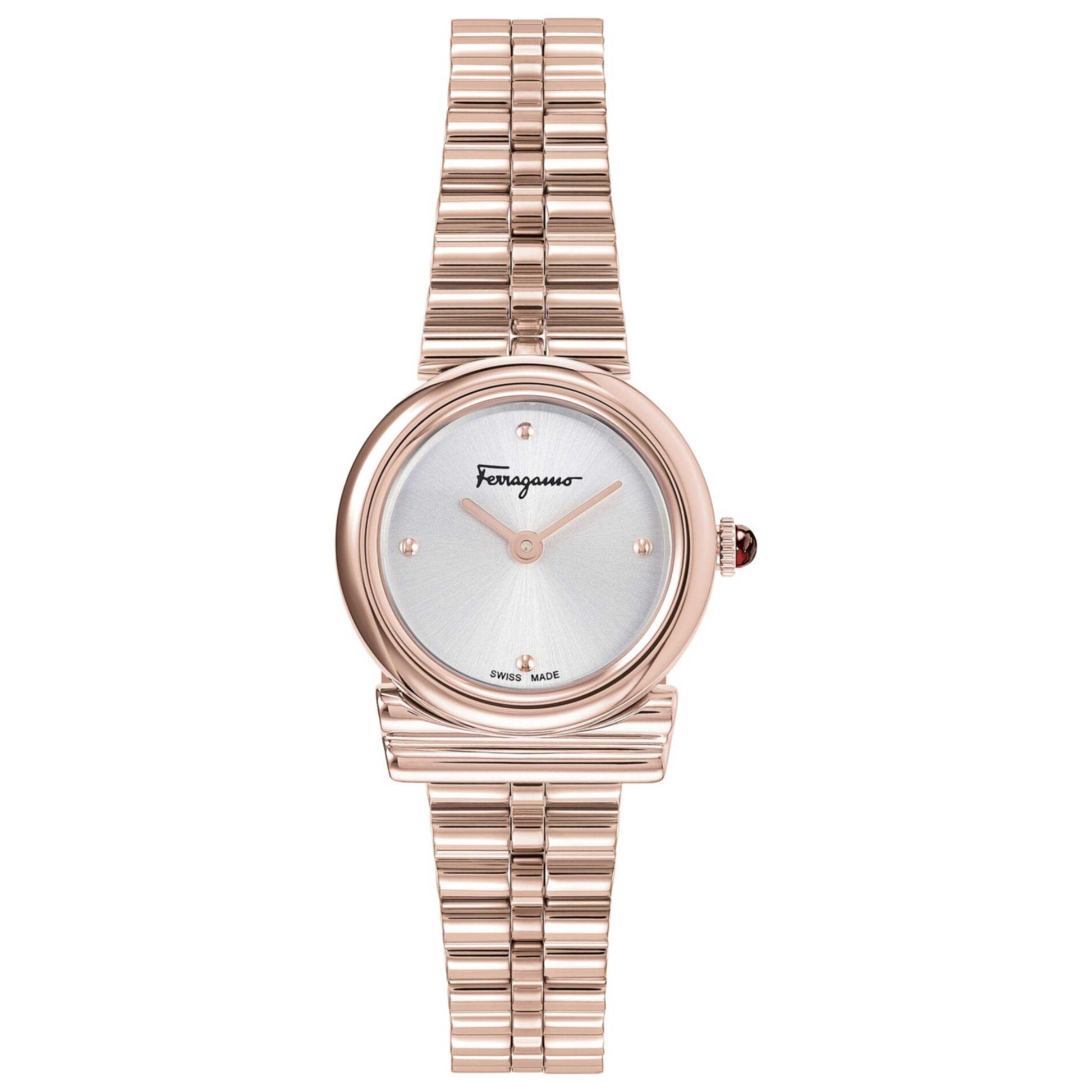Front view of Ferragamo Gancini Horizontal Women's Quartz Watch SFMC00421