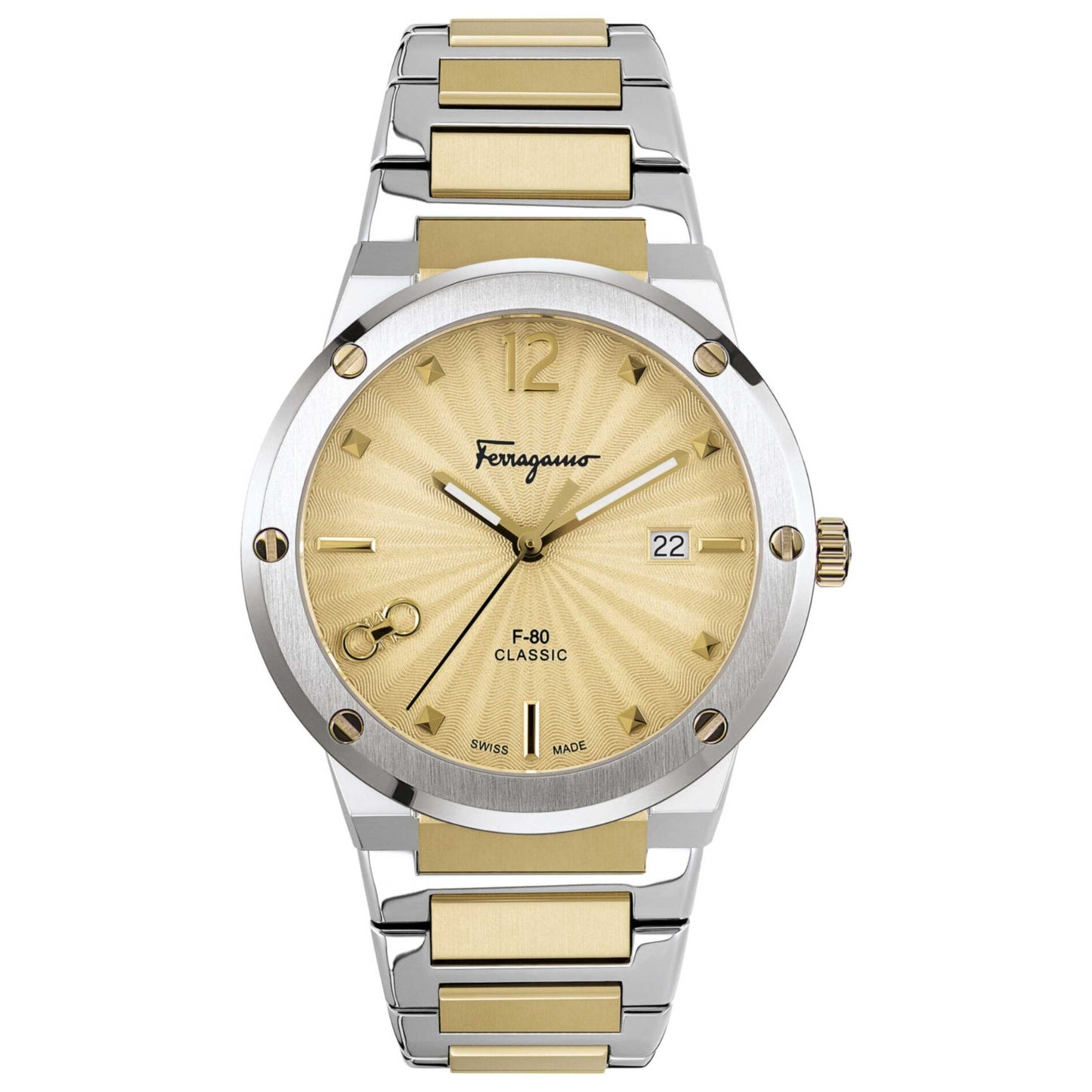 Front view of Ferragamo F-80 Classic Women's Quartz Watch SFMD00221