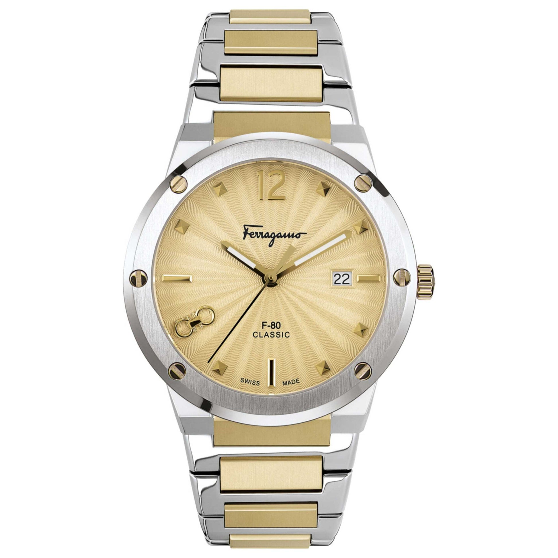 Front view of Ferragamo F-80 Classic Women's Quartz Watch SFMD00221