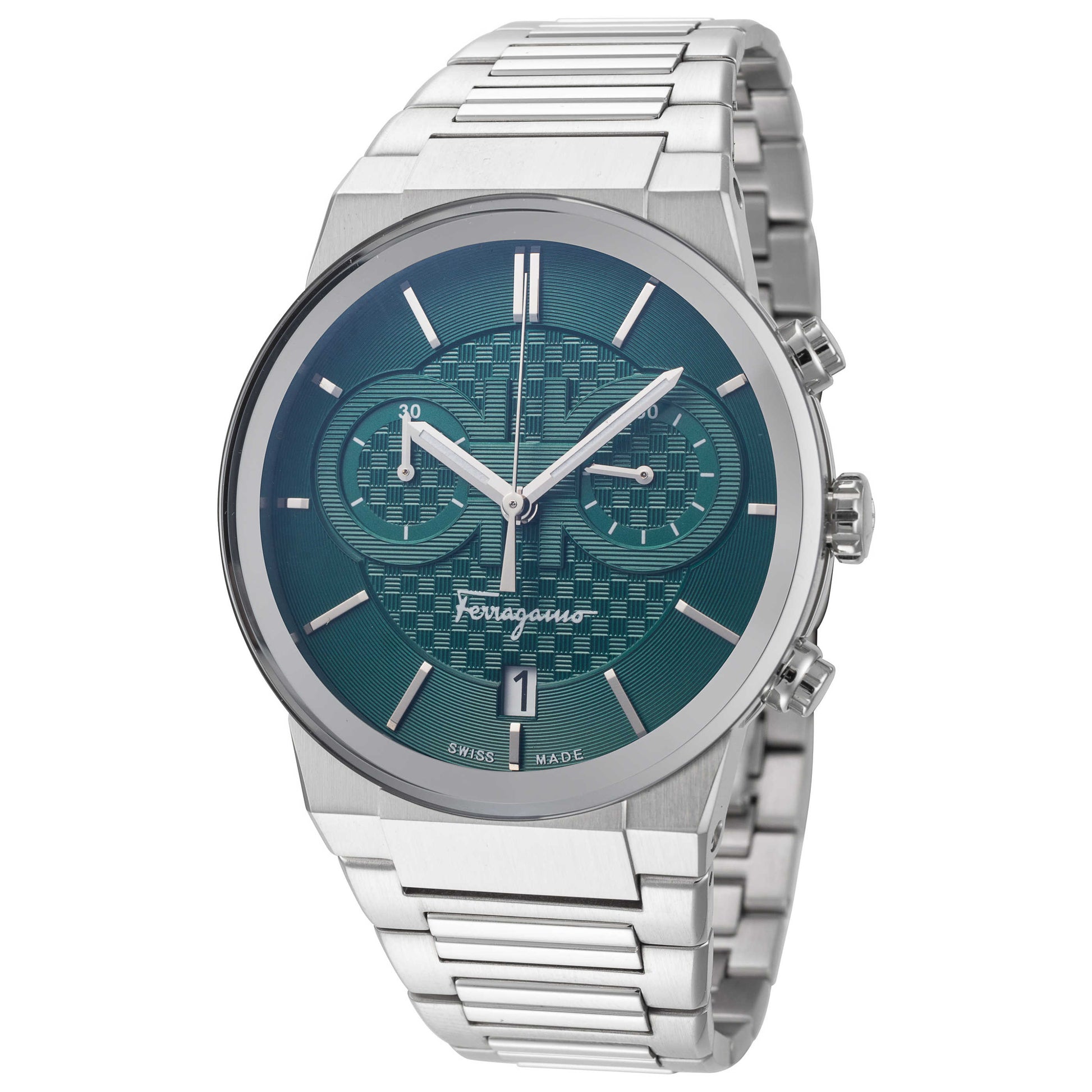 Front view of Ferragamo Sapphire Men's Quartz Watch SFME00421