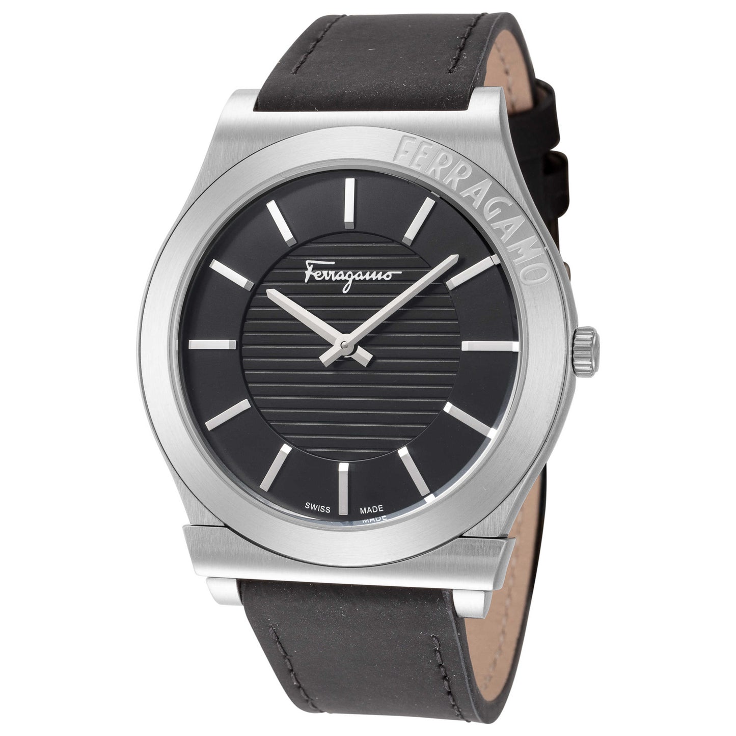 Front view of Ferragamo Gancini Men's Quartz Watch SFMP00122