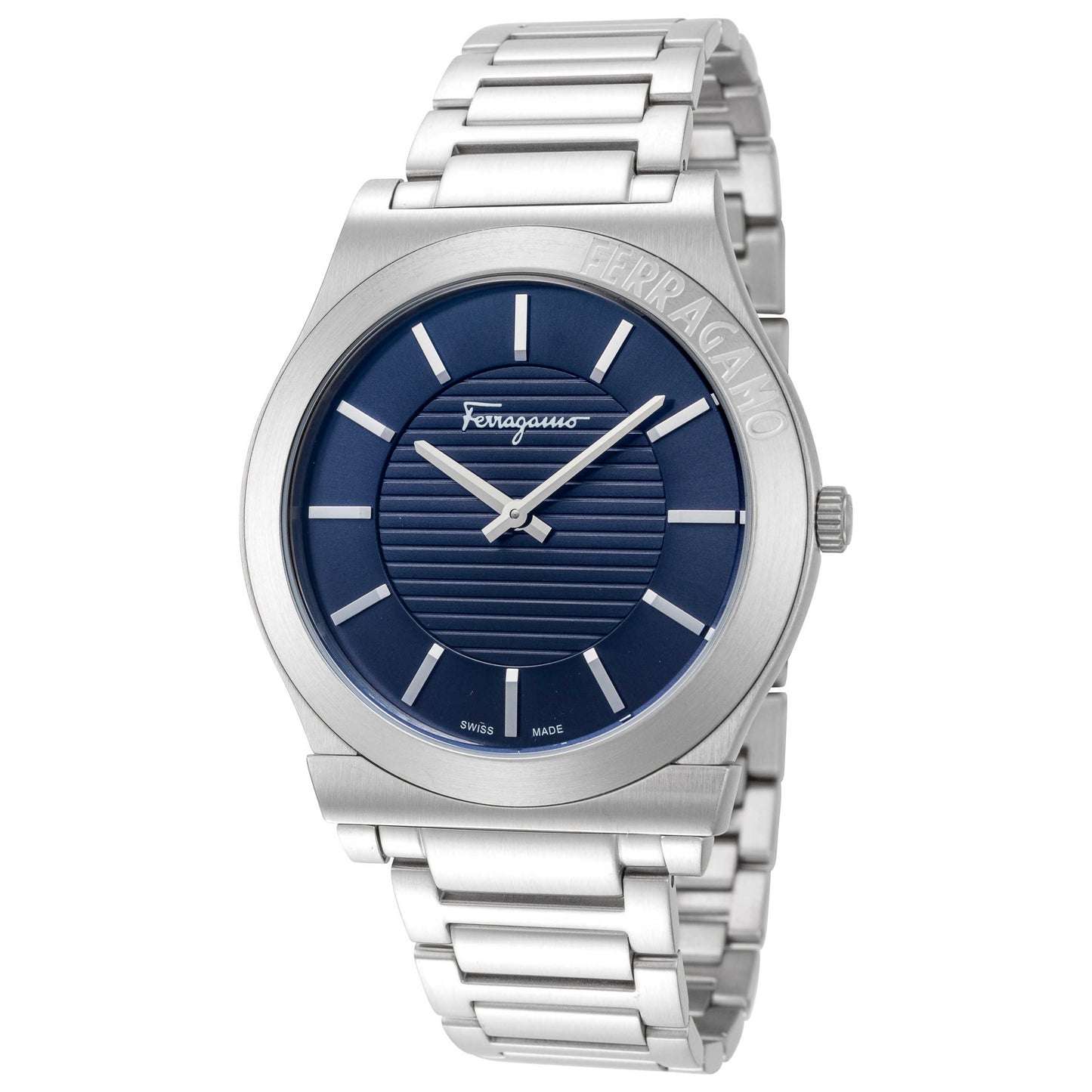 Front view of Ferragamo Gancini Men's Quartz Watch SFMP00322