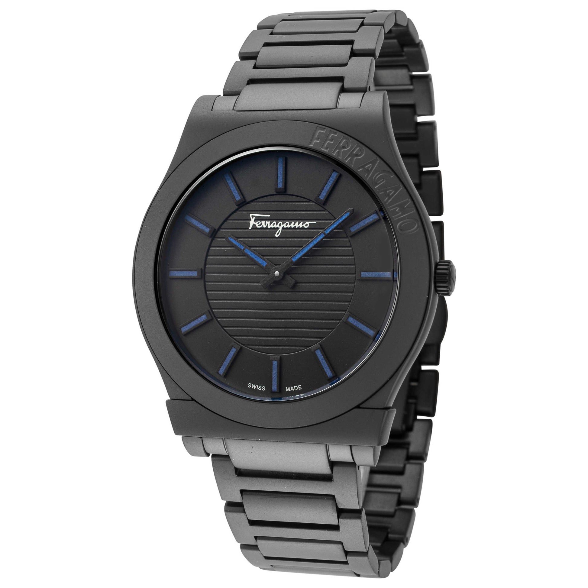 Front view of Ferragamo Gancini Men's Quartz Watch SFMP00622