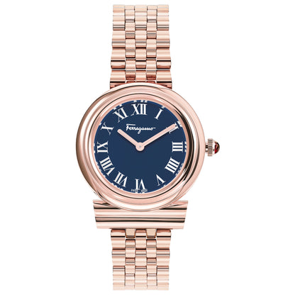 Front view of Ferragamo Gancini Women's Quartz Watch SFMV00622