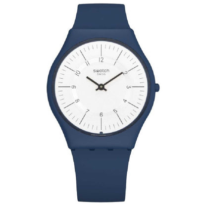 Front view of Swatch Silicone Unisex Quartz Watch SFN124