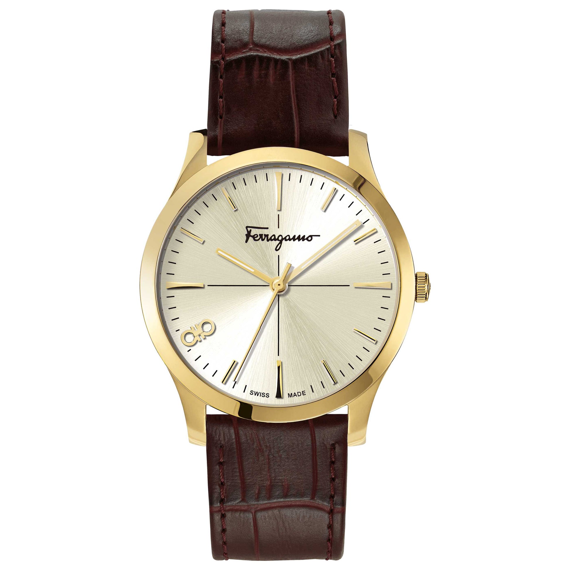 Front view of Ferragamo Slim Men's Quartz Watch SFUD00321